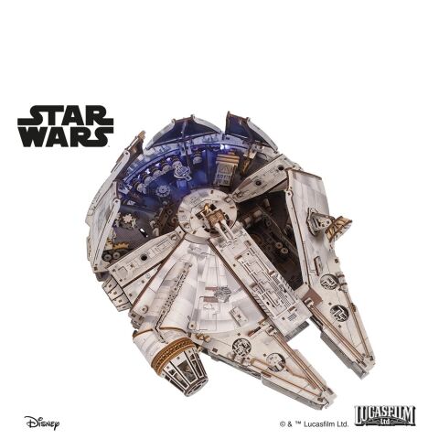 Ugears 3D wooden mechanical puzzle Star Wars Millennium Falcon